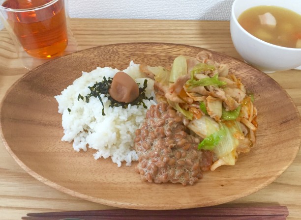 豚キムチ納豆丼