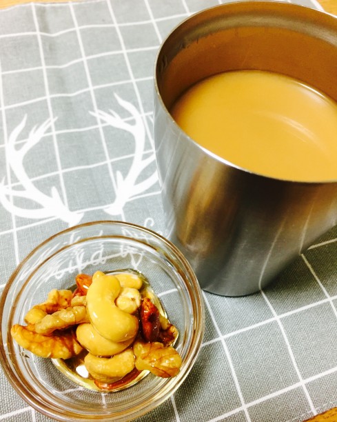 メープルシロップ漬けとコーヒー
