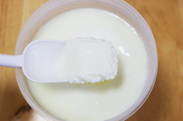 おいしい低脂肪牛乳とタカナシ低脂肪プレーンでヨーグルト完成
