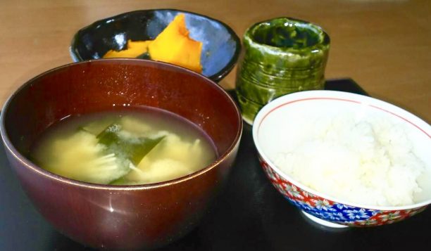 自家製味噌でお味噌汁