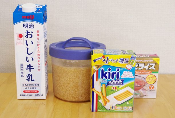 甘酒ムースの材料