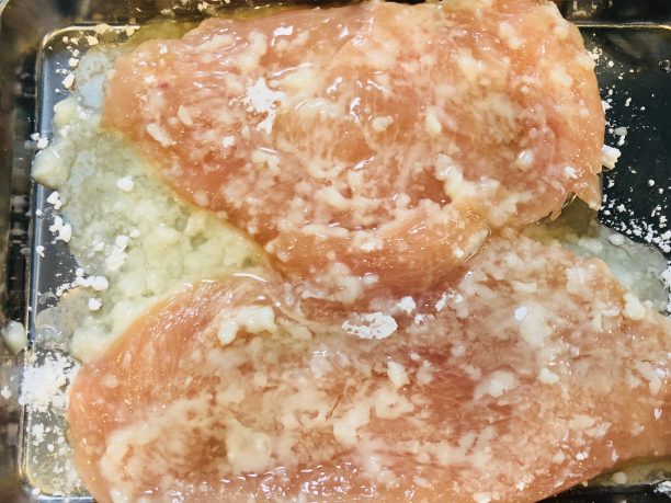 酢をかける