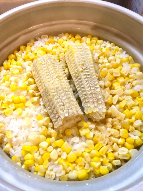 塩麹トウモロコシご飯の完成