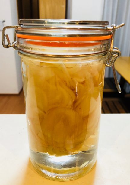 甘酢しょうがの出来上がり