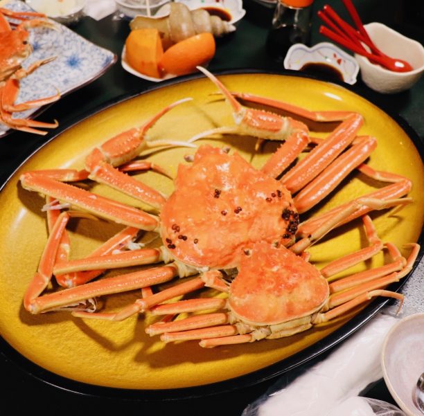 夕食の越前ガニ