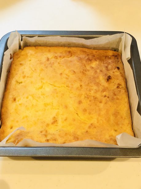 オーブンで焼いた生地