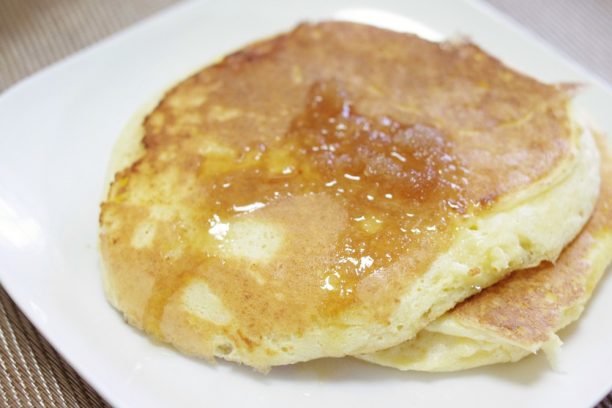 完成したリコッタパンケーキ